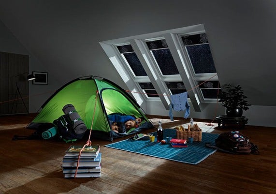 VELUX noise reduction windows in children's bedroom in loft conversion